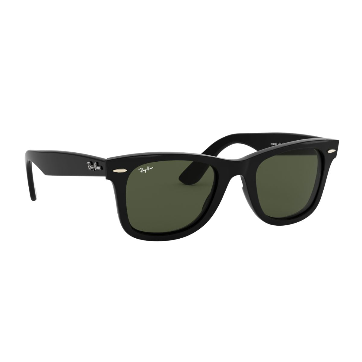 Buy rayban sunglasses for unisex fashion, featuring the iconic Wayfarer RB4340 601 Sunglasses and green UV-protected lenses now trending at Optorium.