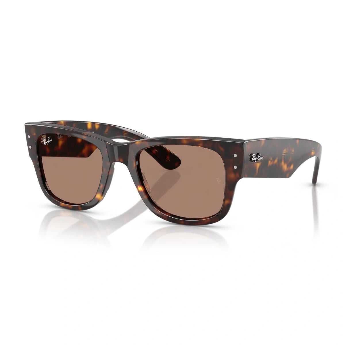 RayBan Mega Wayfarer Stylish Havana Shades with Brown Lenses for Unisex