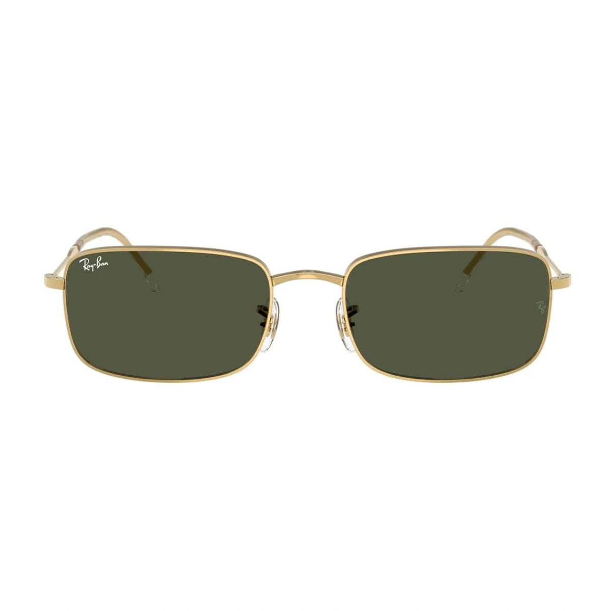 Premium Ray-Ban RB3746 001/31 gold rectangle sunglasses with green G-15 lens