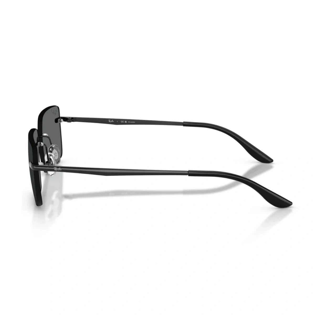 Premium Ray-Ban RB3786I Rimless Goggles with Black Metal Temple Design