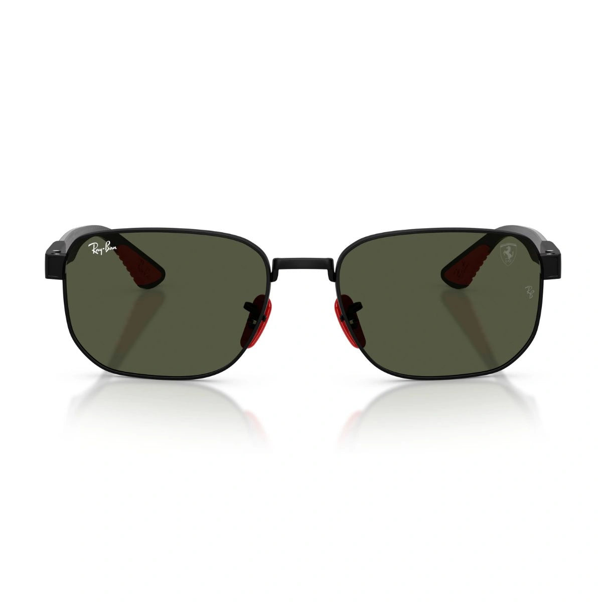 Ray-Ban Ferrari RB8329-M green lens sunglasses with carbon fiber temples