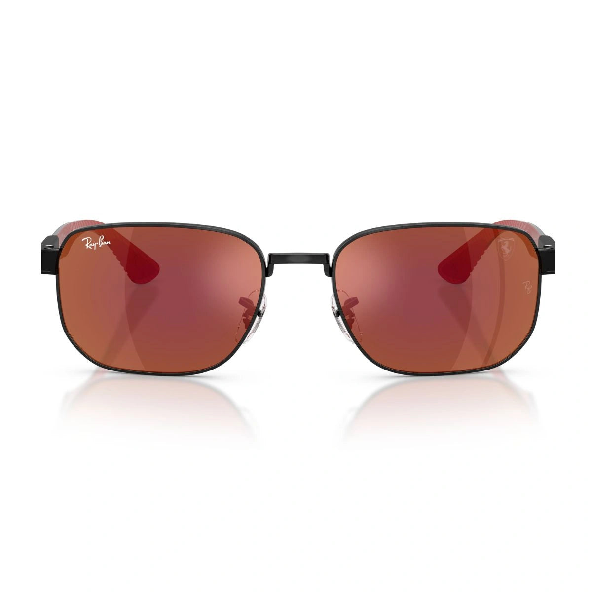Ray-Ban RB8329-M Ferrari rectangle sunglasses with red mirror UV lenses