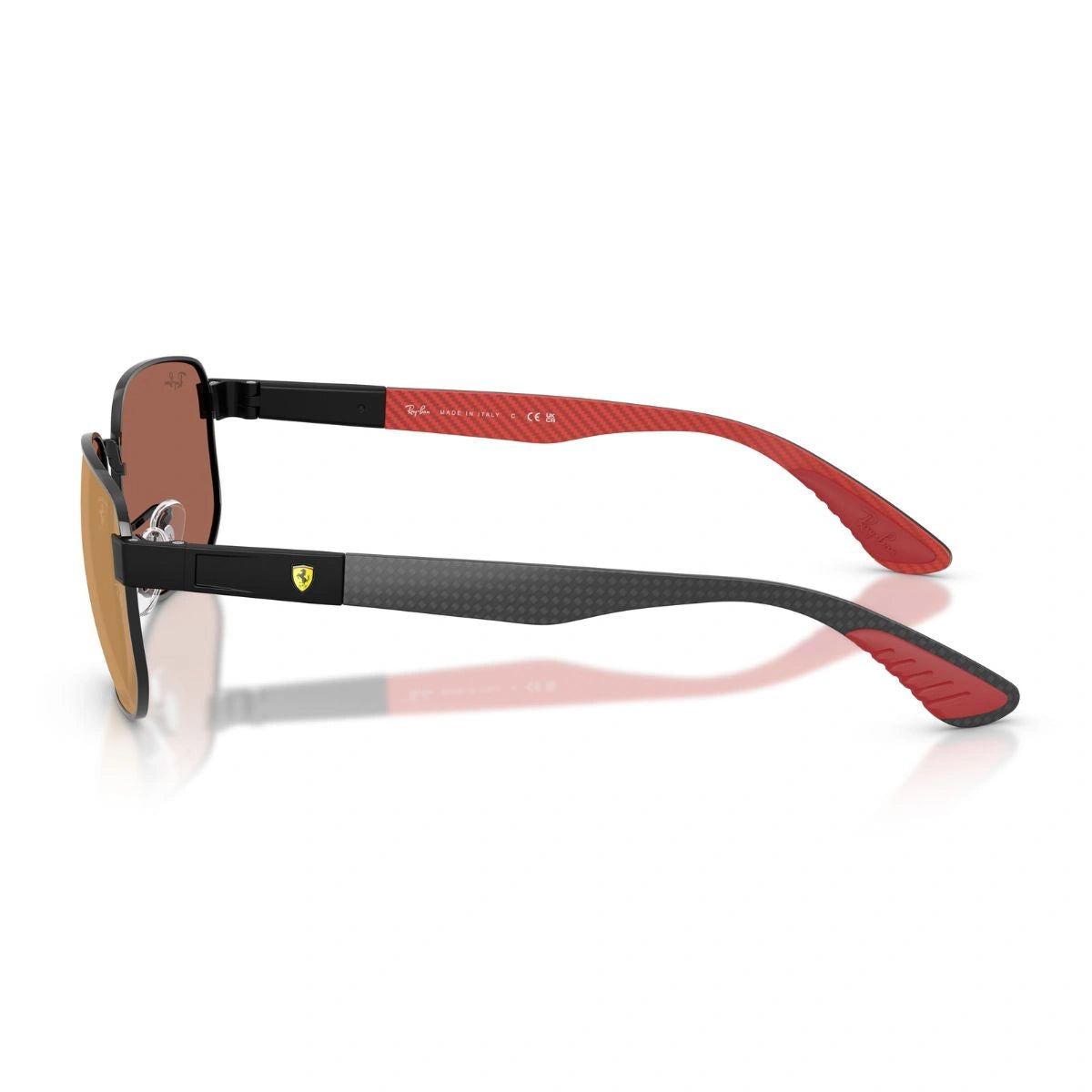 Scuderia Ferrari Ray-Ban rectangle sunglasses with carbon fiber temples