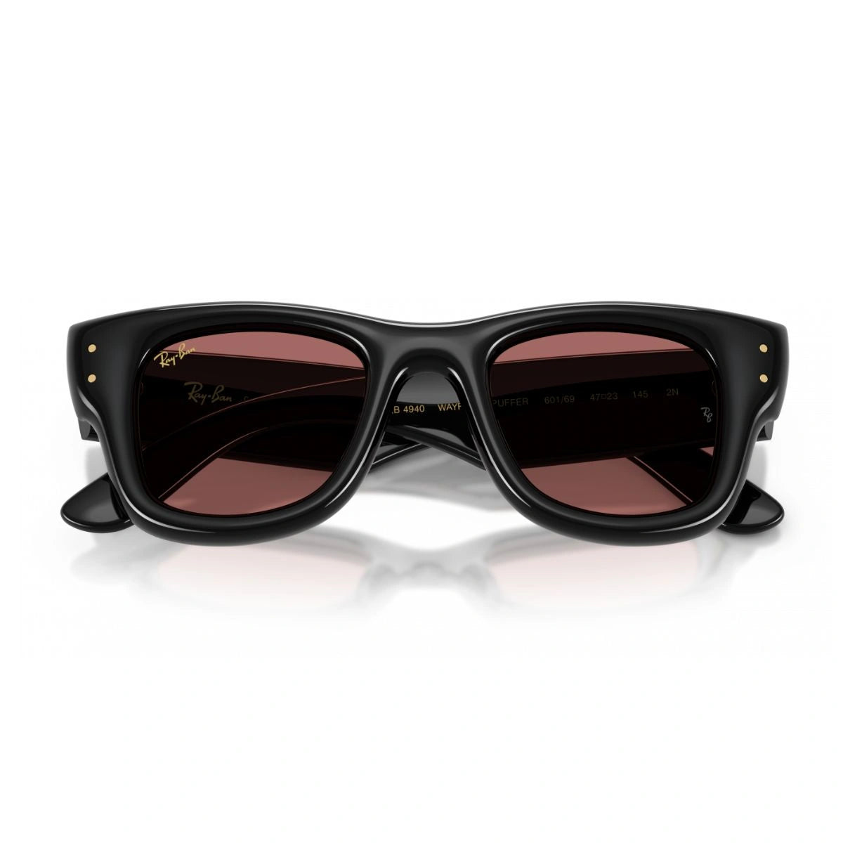RayBan A$AP Wayfarer Puffer Inflated Black Frame Designer Shades Unisex