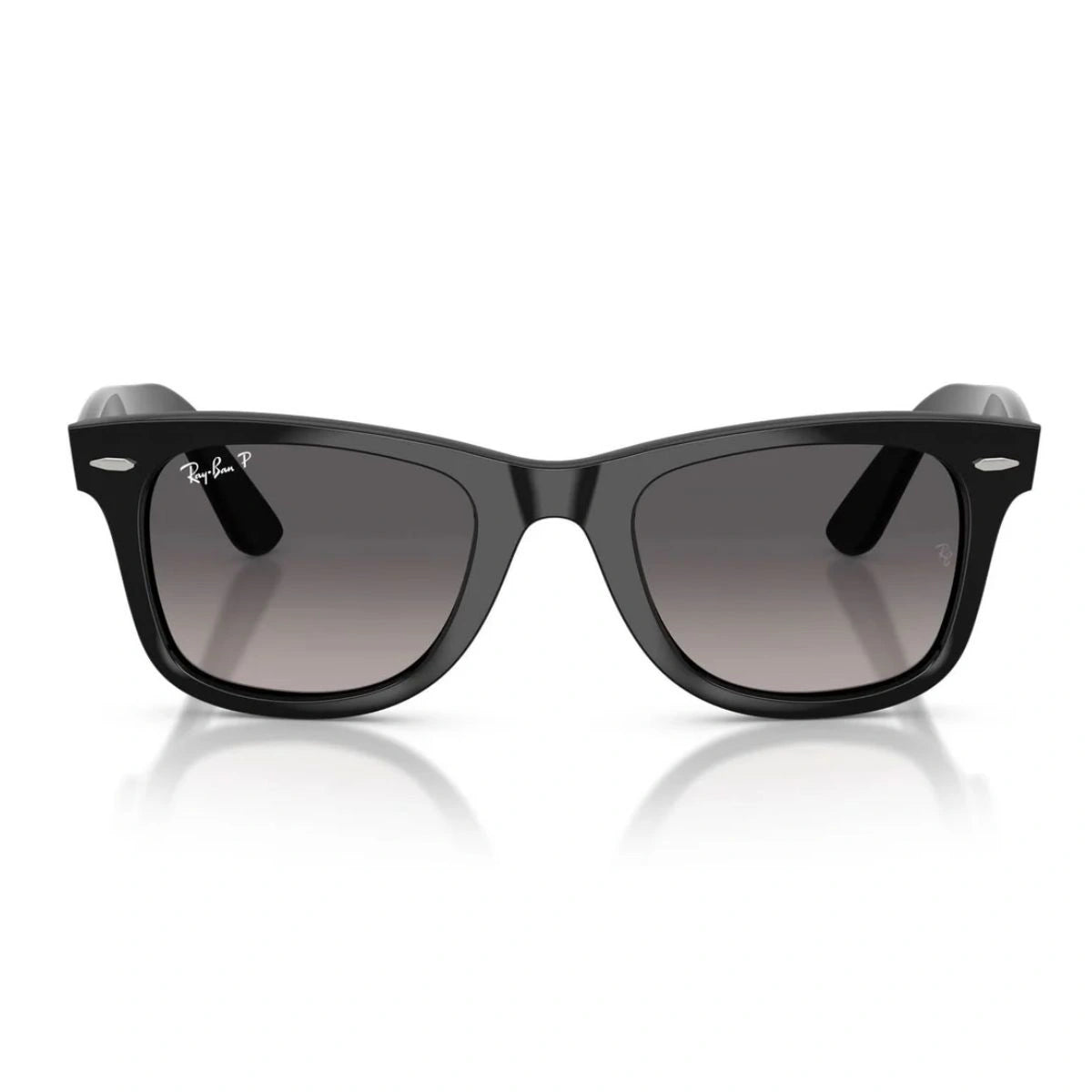 Ray-Ban RB4340 polarized square sunglasses black frame