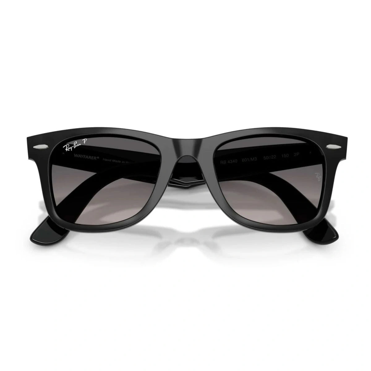 Ray-Ban RB4340 square sunglasses front view black frame