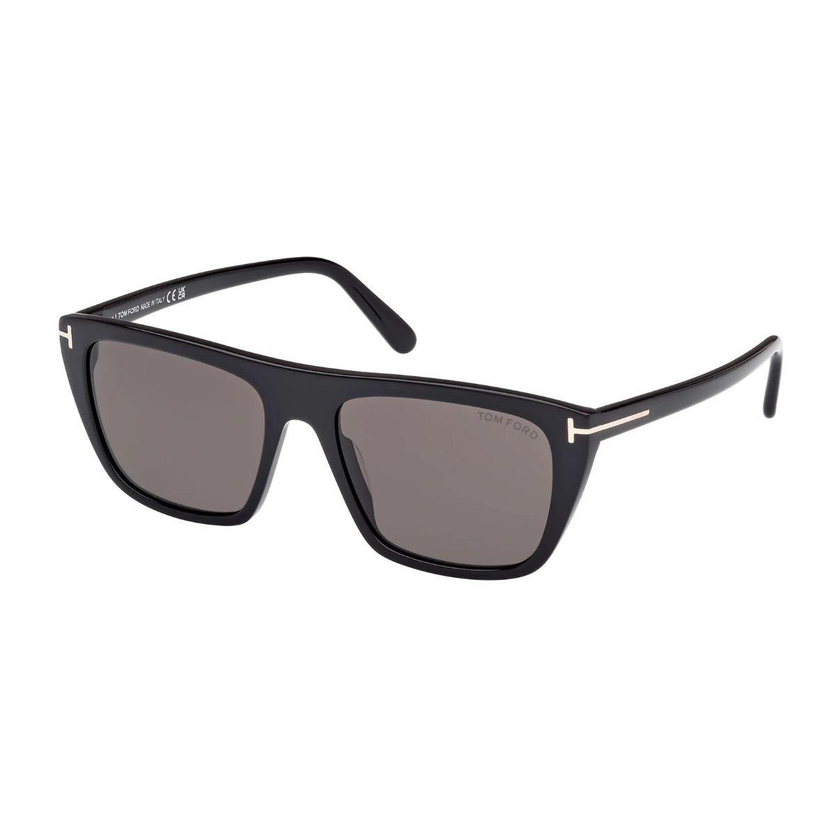 Designer Tom Ford TF1175 01A black sunglasses with signature T-logo temple detailing