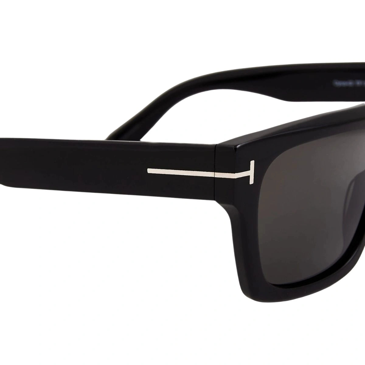 Tom Ford premium square sunglasses grey lens black frame