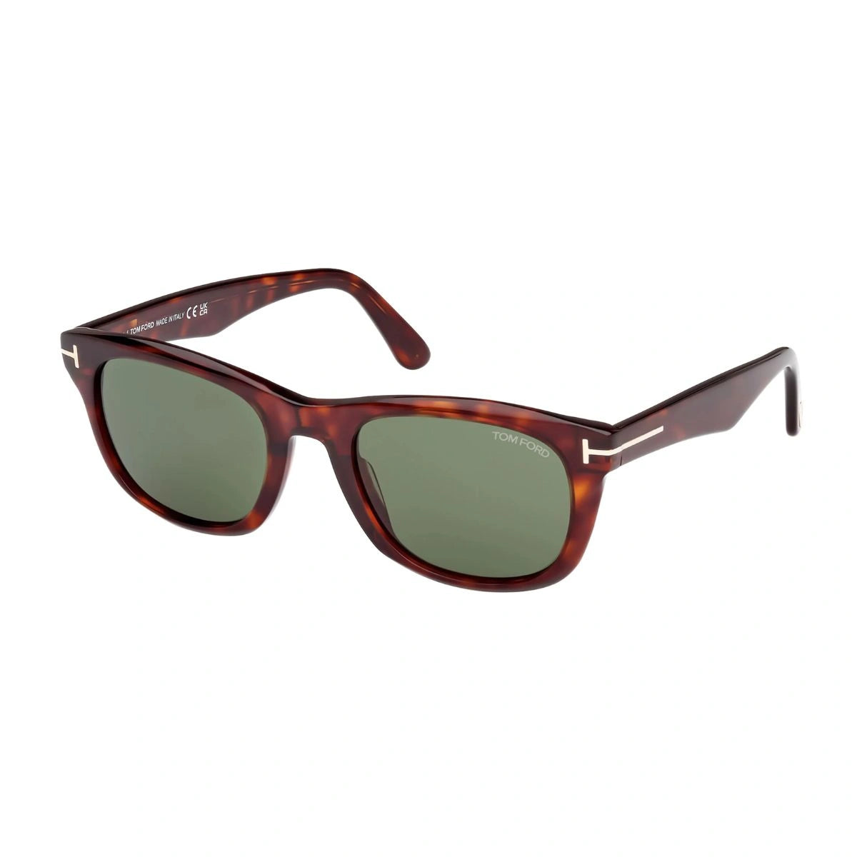 Authentic Tom Ford TF1076 Havana luxury sunglasses with green lenses