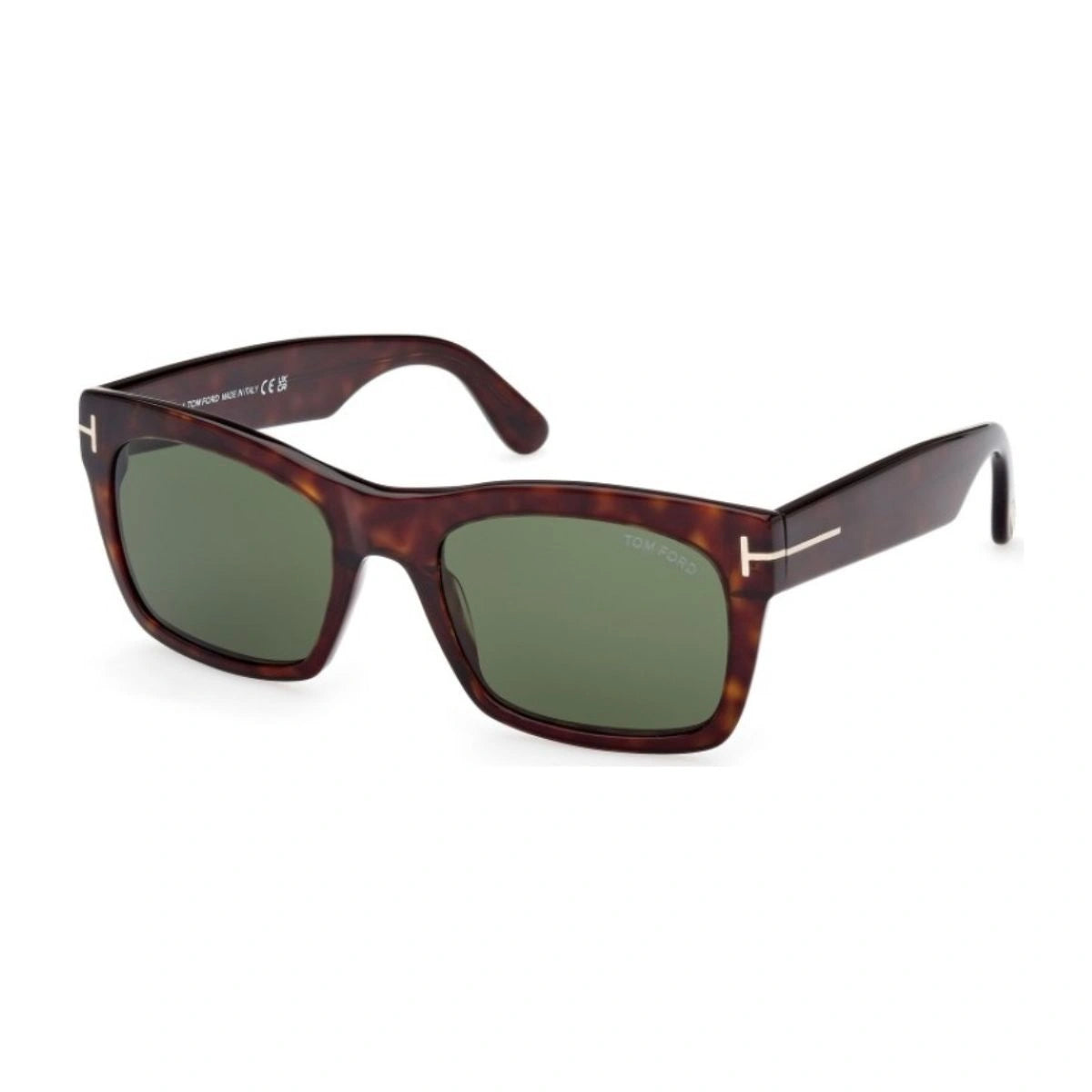 Authentic Tom Ford TF1062 52N Havana designer sunglasses with green lenses