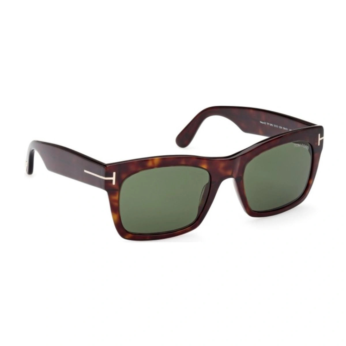 Premium Tom Ford Nico-02 square sunglasses in dark Havana acetate frame