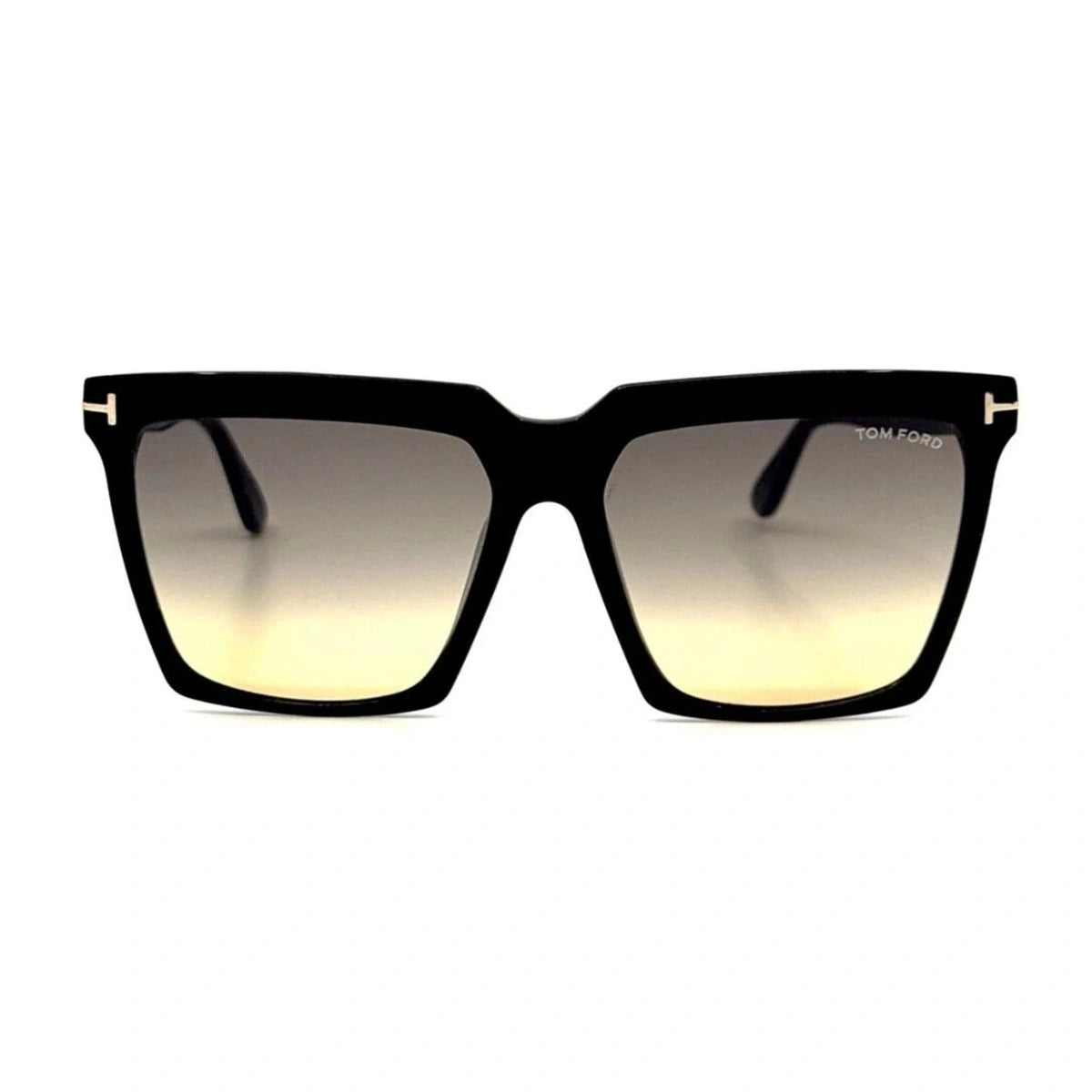 TOM FORD Sabrina TF764 01B luxury black square sunglasses with UV protection