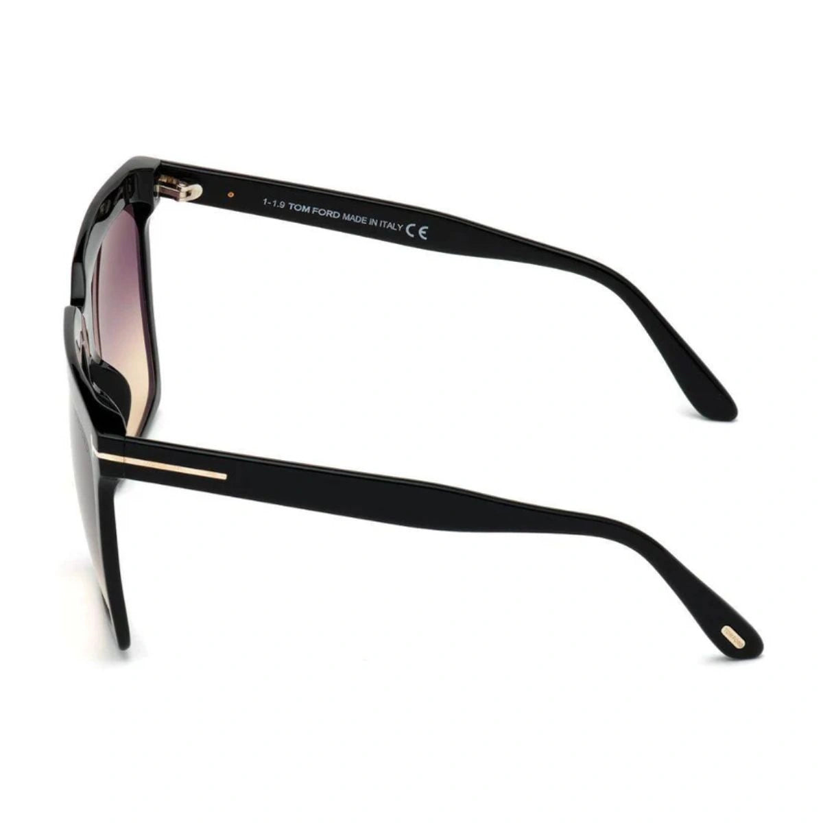 Women's TOM FORD TF764 01B oversized black acetate gradient sunglasses