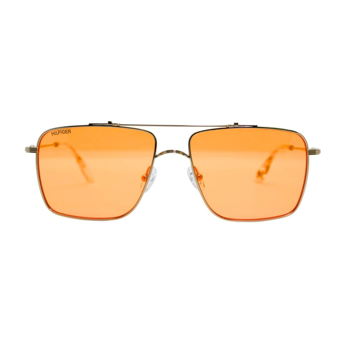 Premium Tommy Hilfiger TH7216 C5 aviator sunglasses with gold frame orange UV lenses