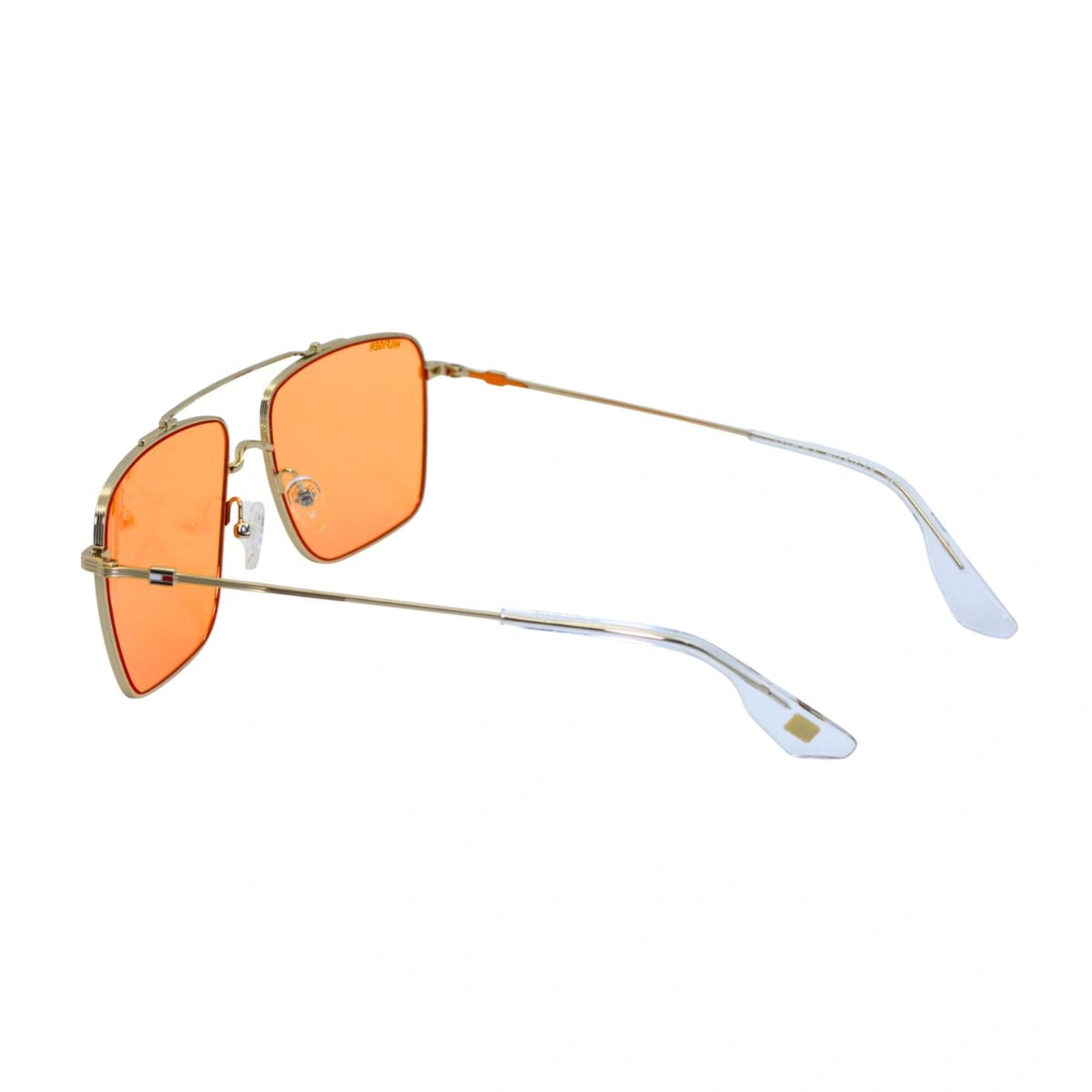 Luxury men's Tommy Hilfiger TH7216 C5 orange shades with gold metal double bridge