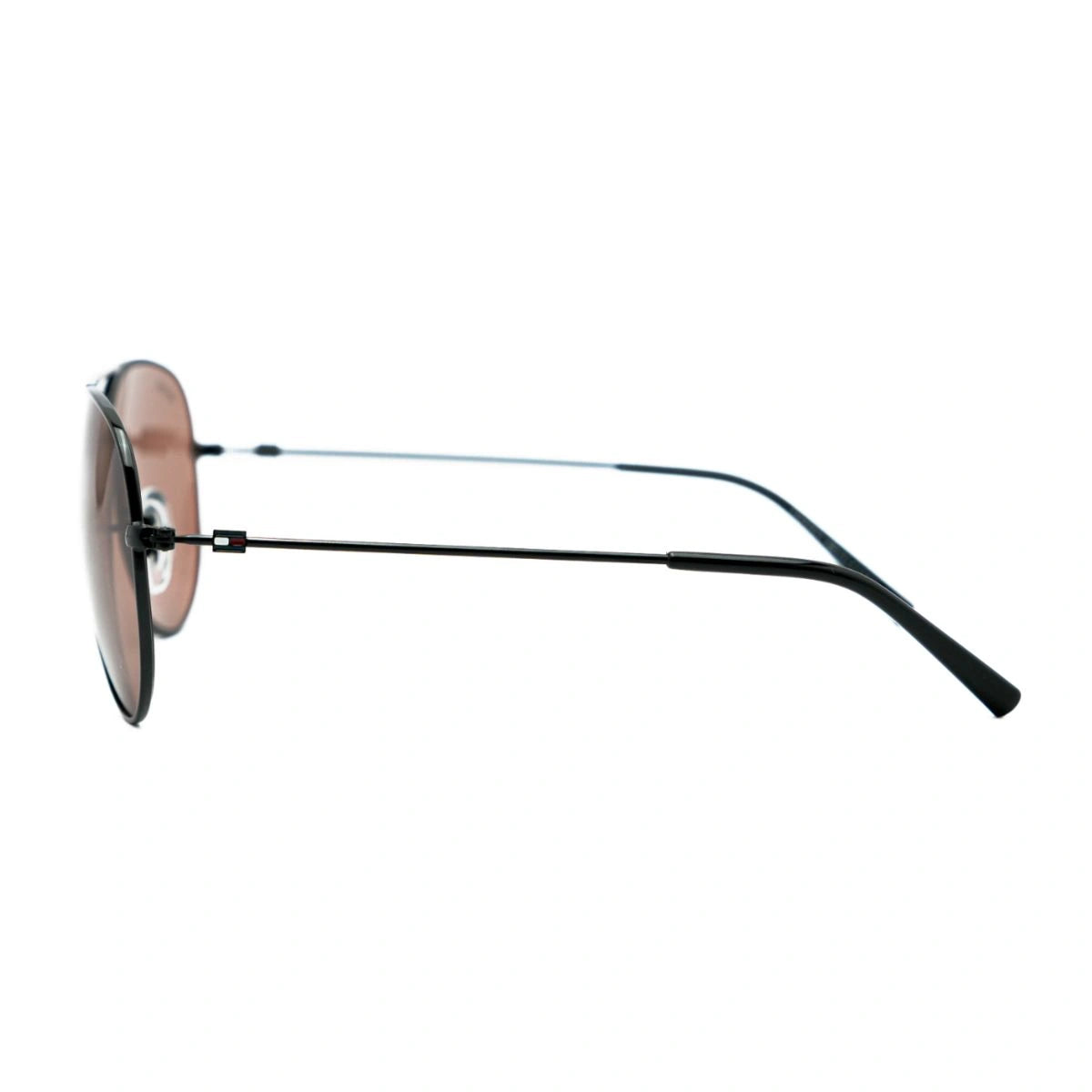Tommy Hilfiger TH1602 C3 premium black aviator sunglasses with brown lenses
