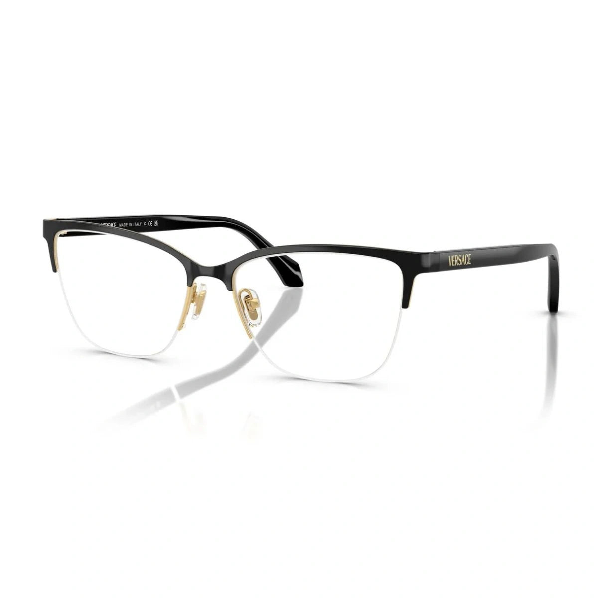 Versace MOD.1304 premium black gold eyeglasses with adjustable nose pads