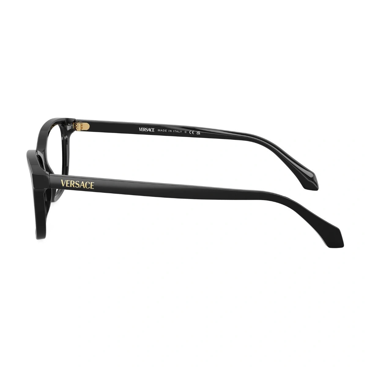 Versace MOD.3375 premium black acetate optical eyeglasses with logo temples