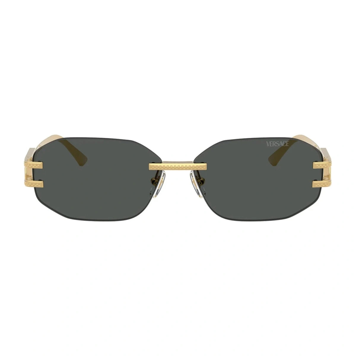 Versace VE 2274 1002/87 gold colour rimless sunglasses at Optorium