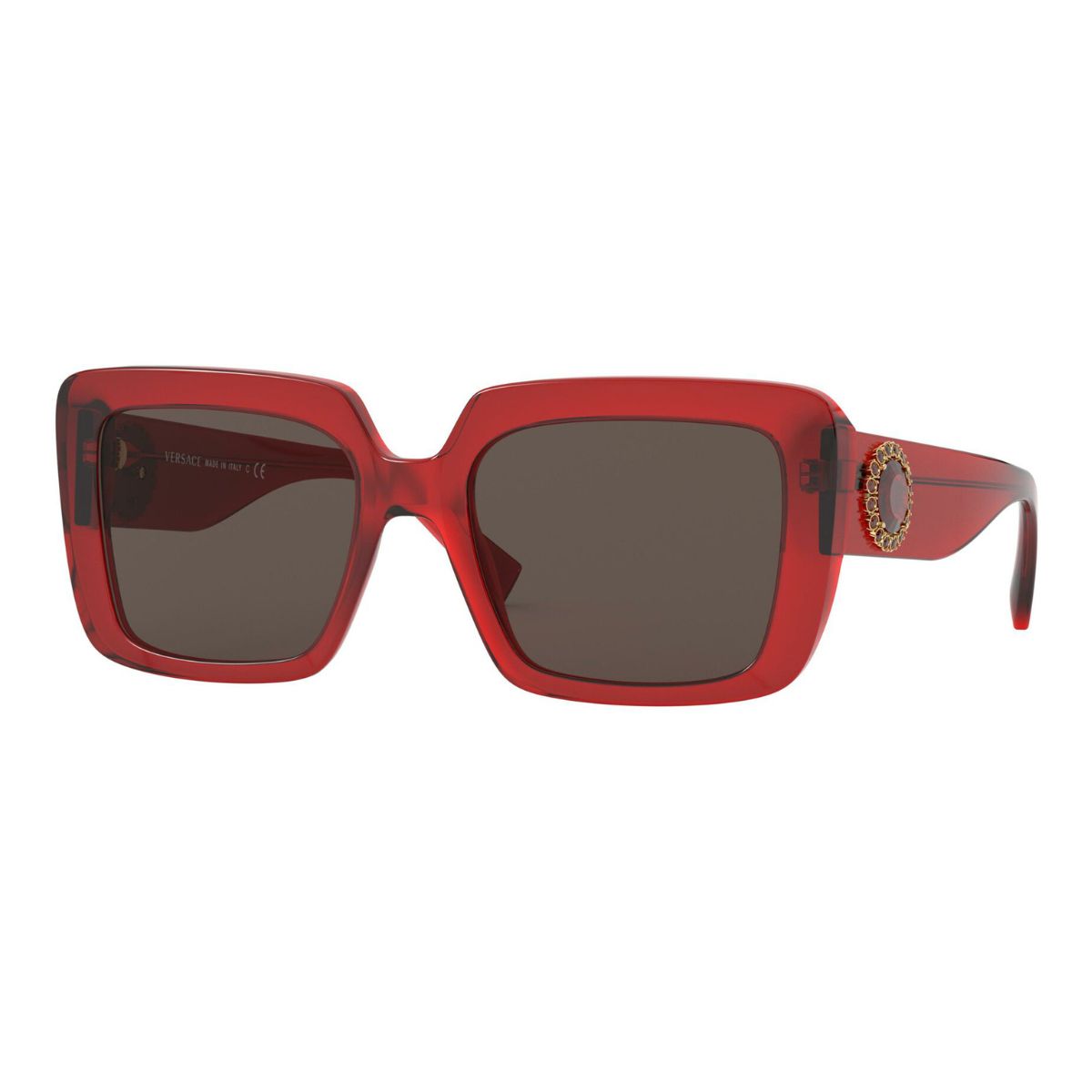"Versace 4384 5280/73 sunglasses for women from Optorium. Rectangle shape, full frame design, UV protection"