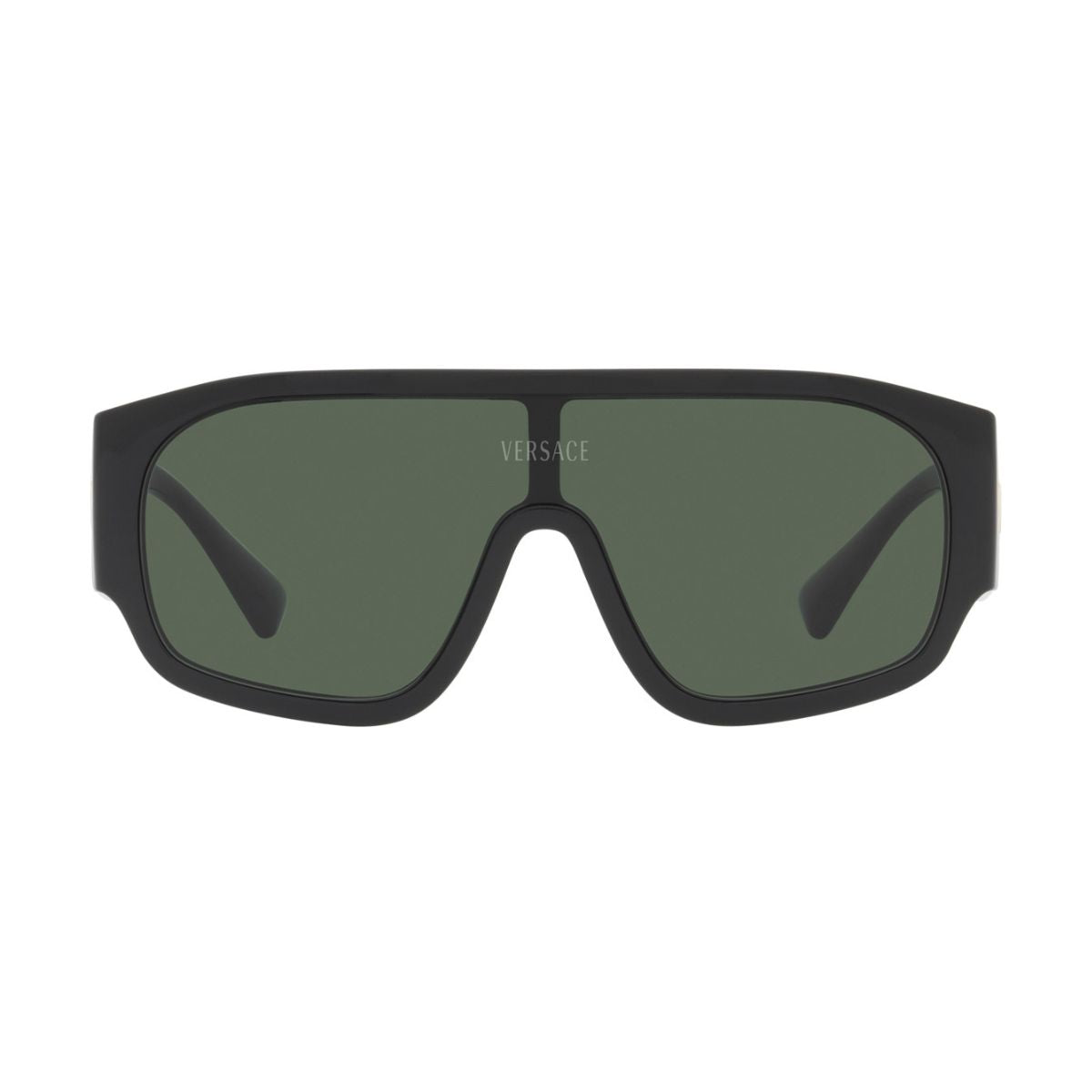 "Shop Versace 4439 GB1/71 Sunglasses at Optorium. Sleek square shape in gold and black. Stylish and functional for men and women. UV protection."