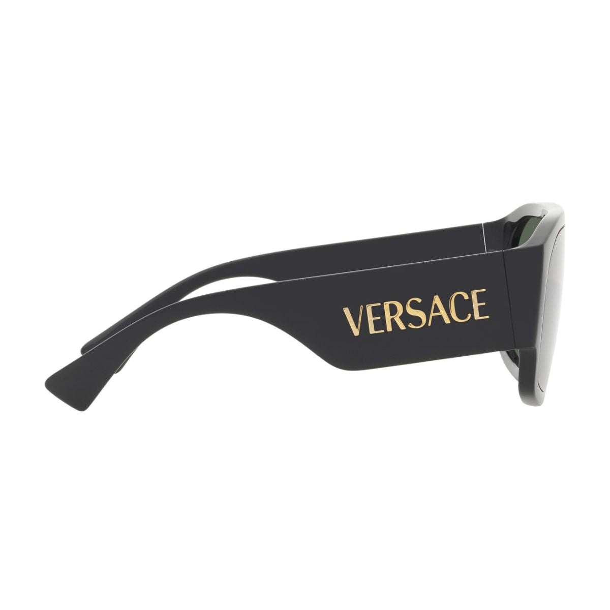 " Find fashionable Versace 4439 GB1/71 Sunglasses for Men & Women at Optorium - sleek square shape in gold and black, durable polycarbonate, UV protection."