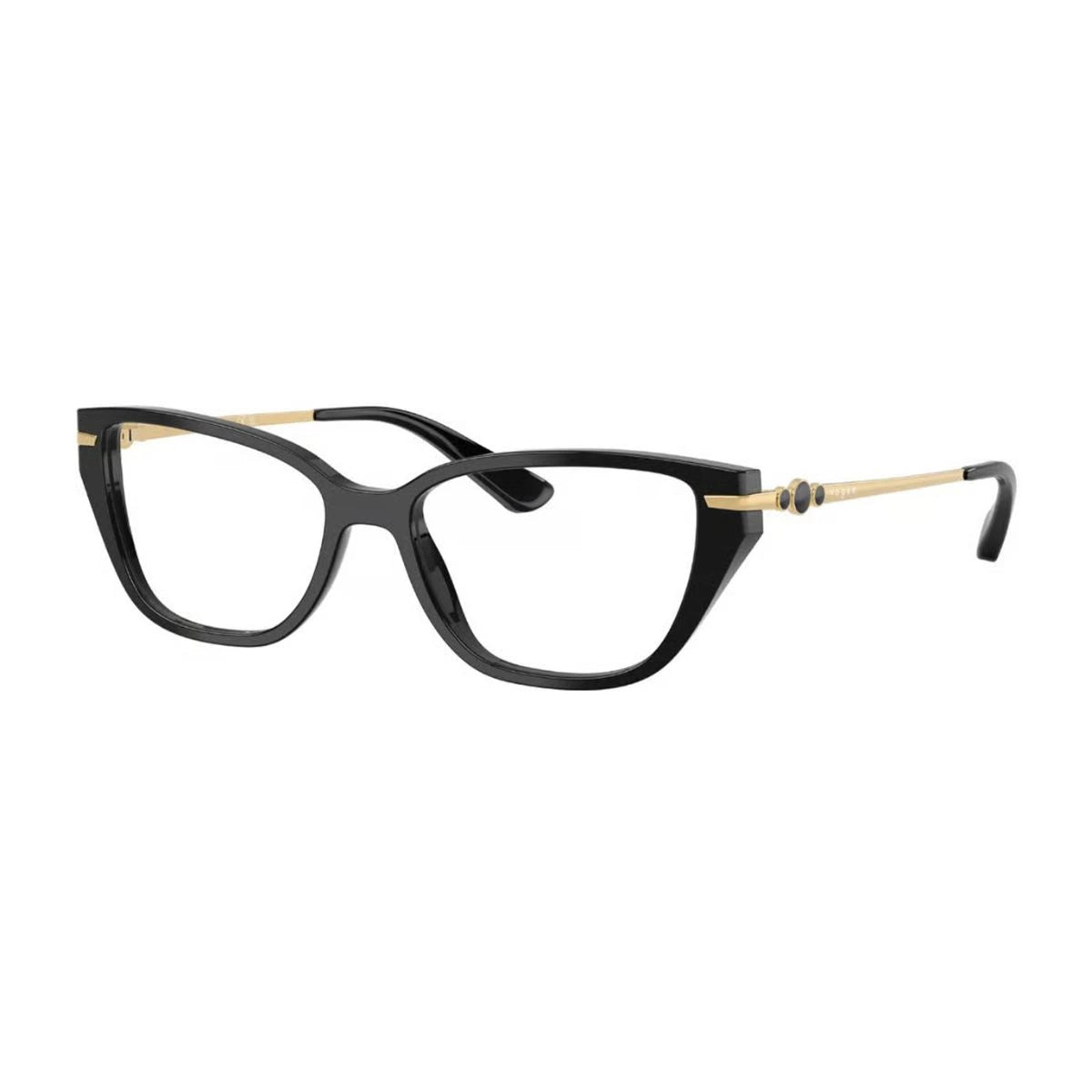 Vogue black full-frame prescription glasses VO 5714-I W44 with gold temples at Optorium