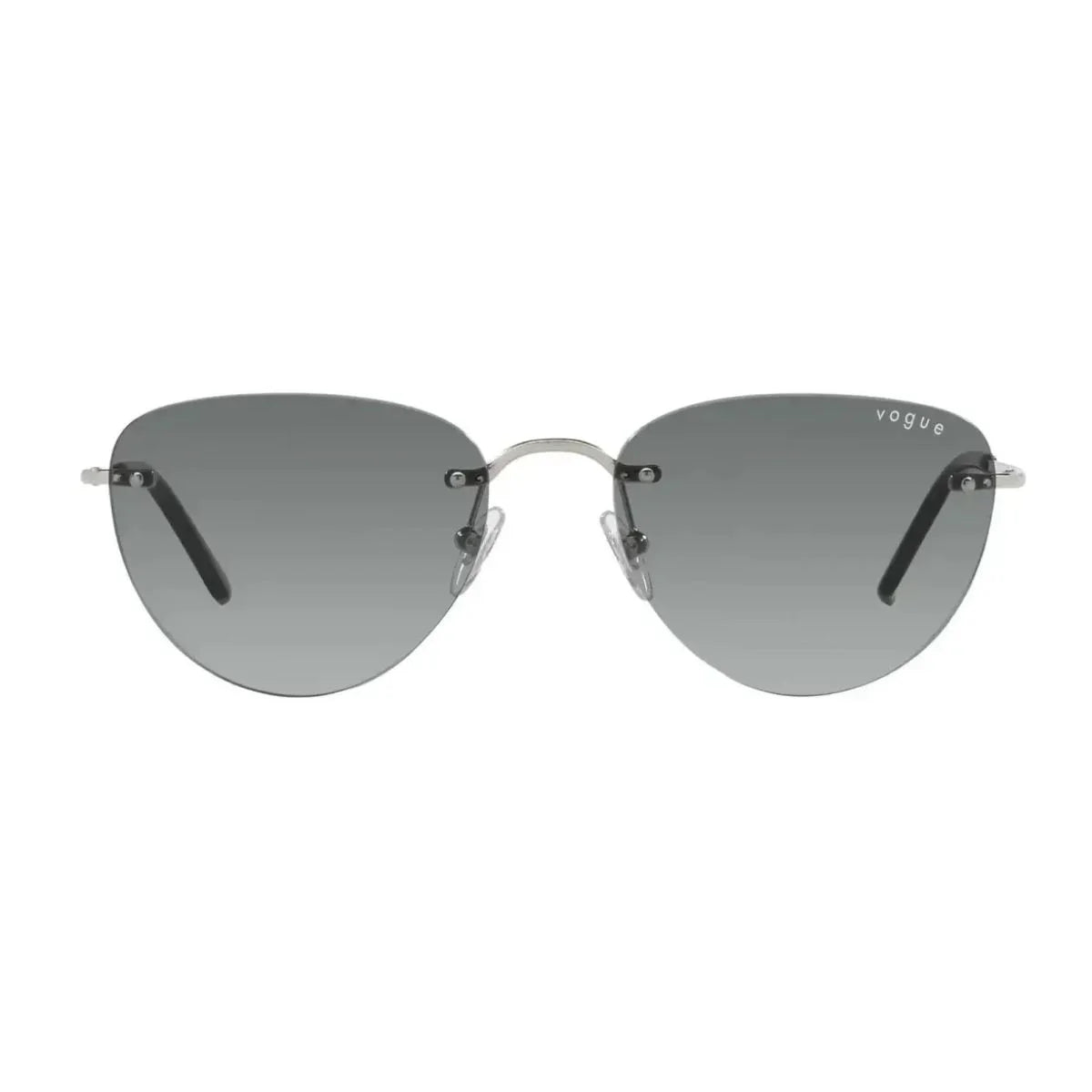 Vogue VO 4205S 323/11 silver rimless sunglasses with grey gradient lenses