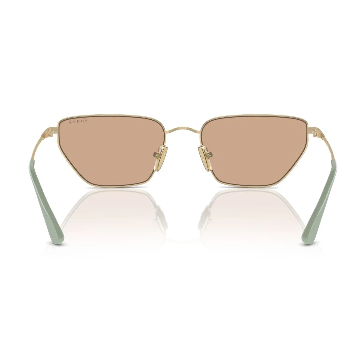 Pale gold Vogue VO4316S 848/3 metal sunglasses with brown UV lenses