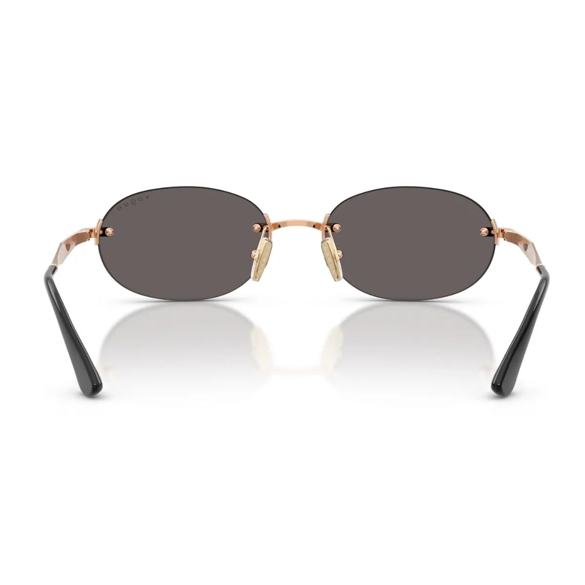 Rose-gold Vogue VO4342S 515287 rimless oval designer sunglasses