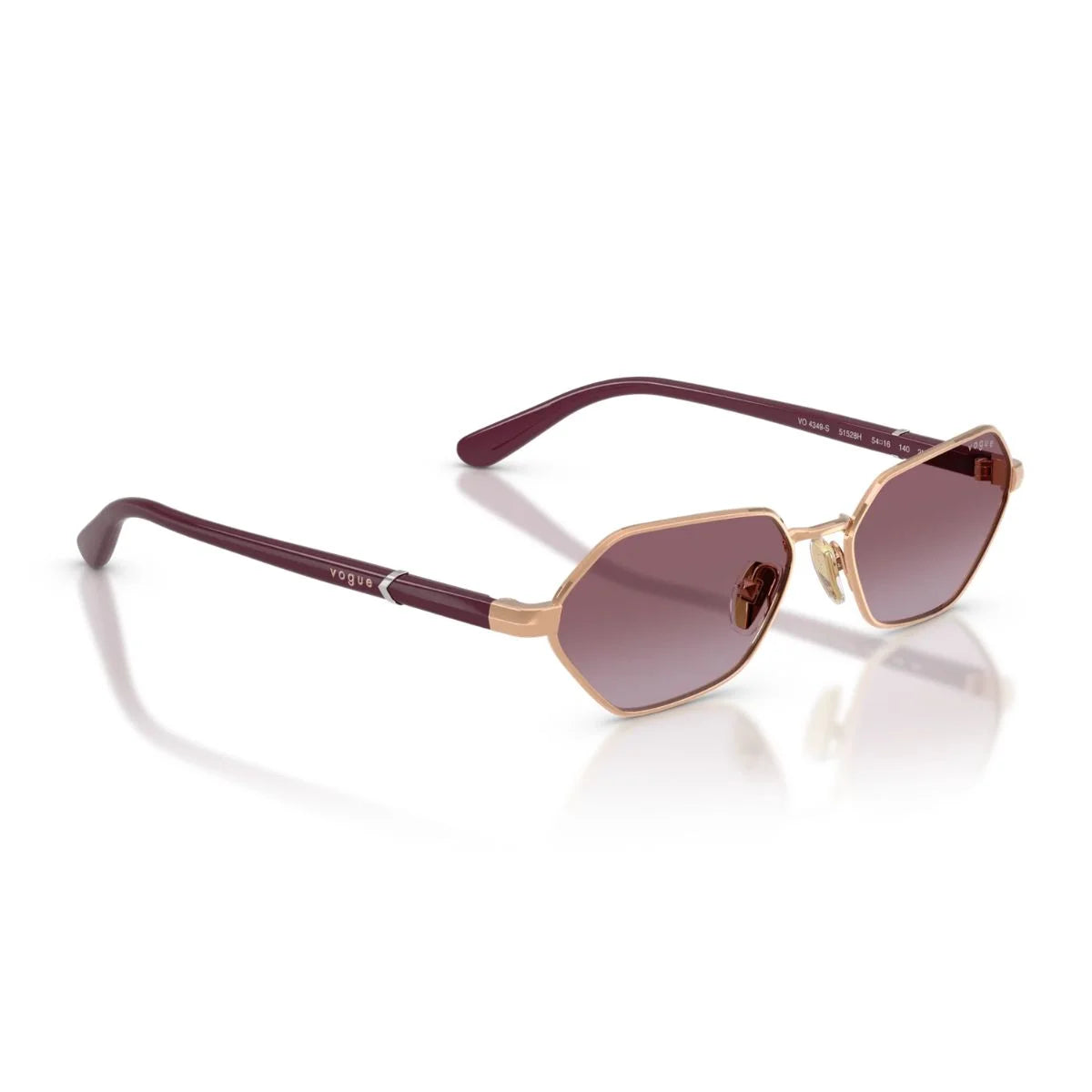 Rose gold Vogue VO4349S 51528H sunglasses with UV protection lenses
