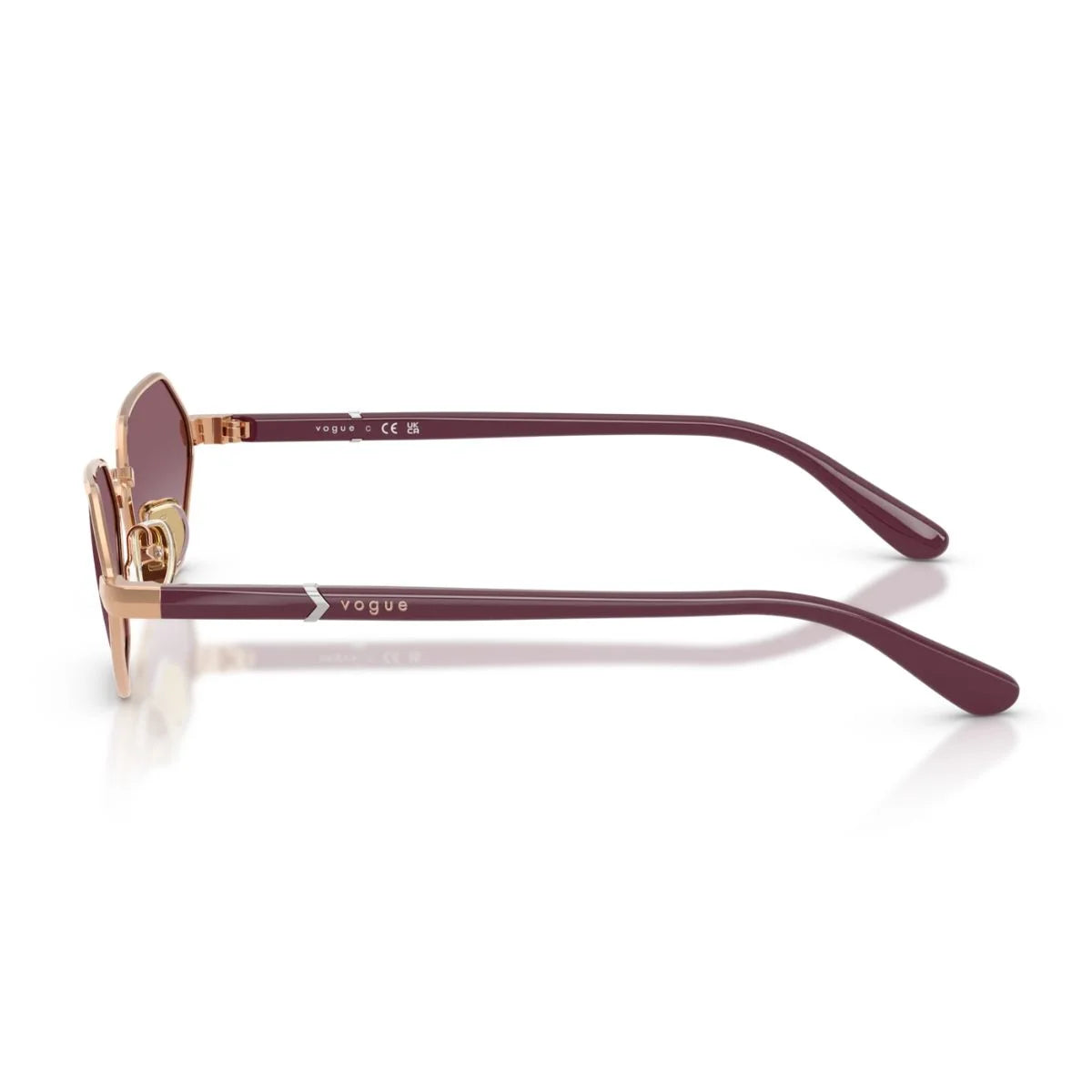 Vogue VO4349S butterfly eyewear with violet gradient lenses and gold frame
