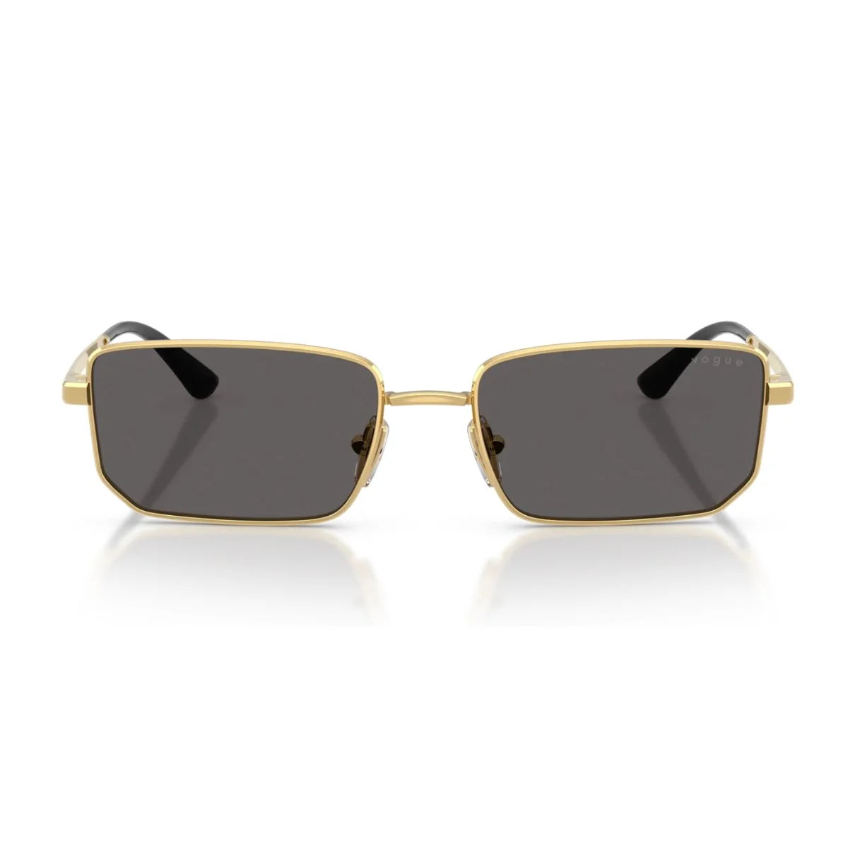 Vogue VO4352S 280/87 women’s gold geometric sunglasses with smoke lenses