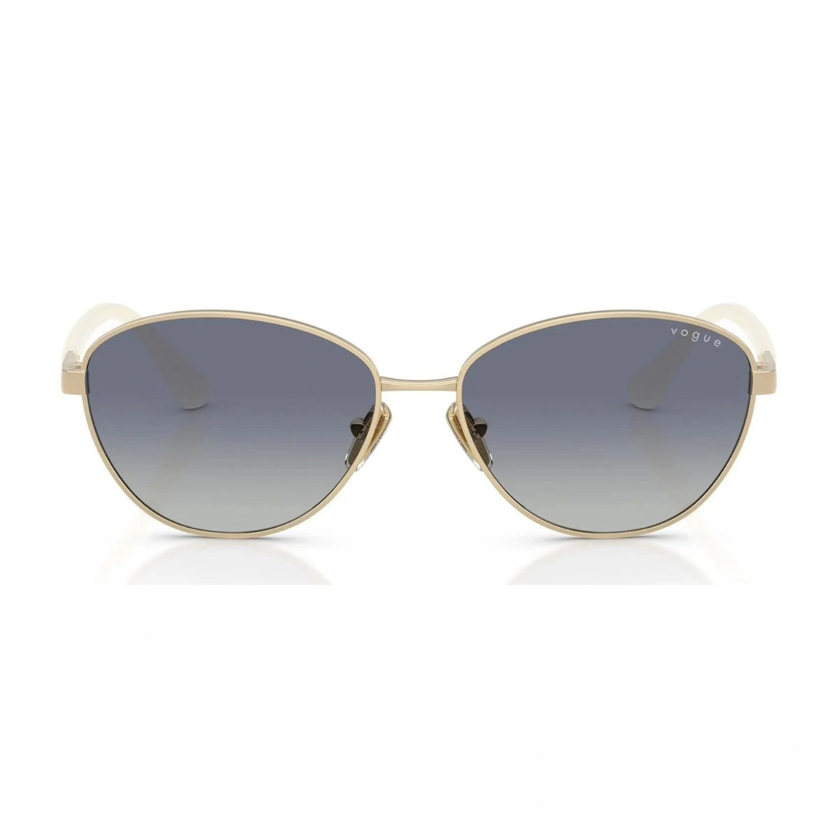 Vogue VO4360-SI gold women's sunglasses with blue gradient UV lenses