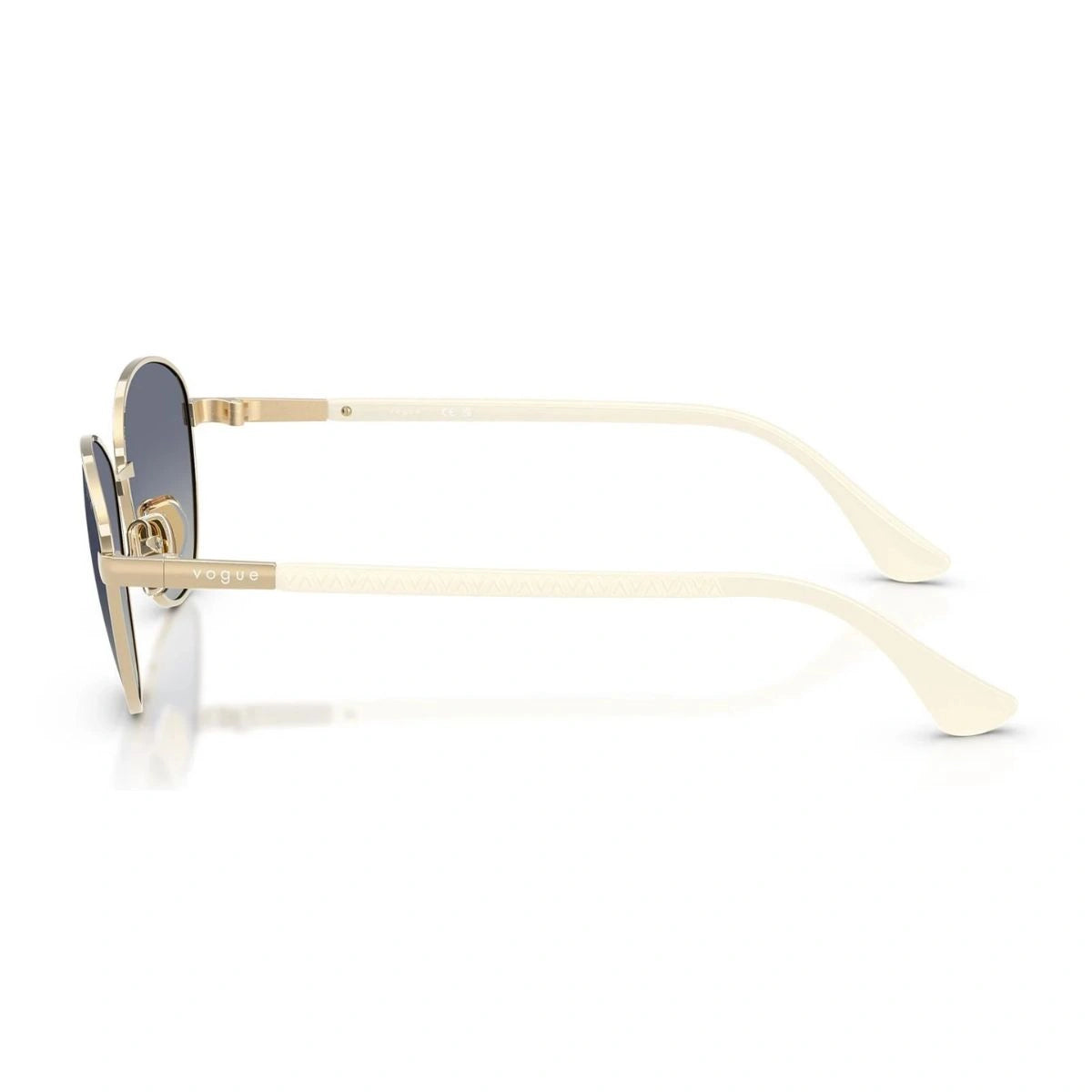 Vogue women's designer gold sunglasses with blue gradient UV lenses