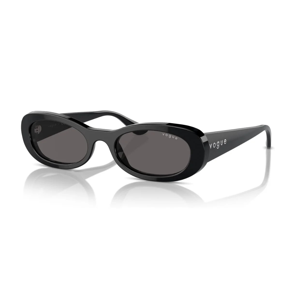 Vogue VO5582S W44/87 black oval sunglasses with smoke lenses