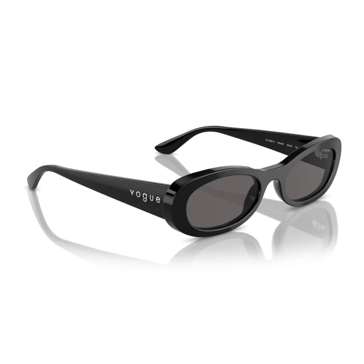 Premium Vogue VO5582S women’s oval sunglasses in black acetate