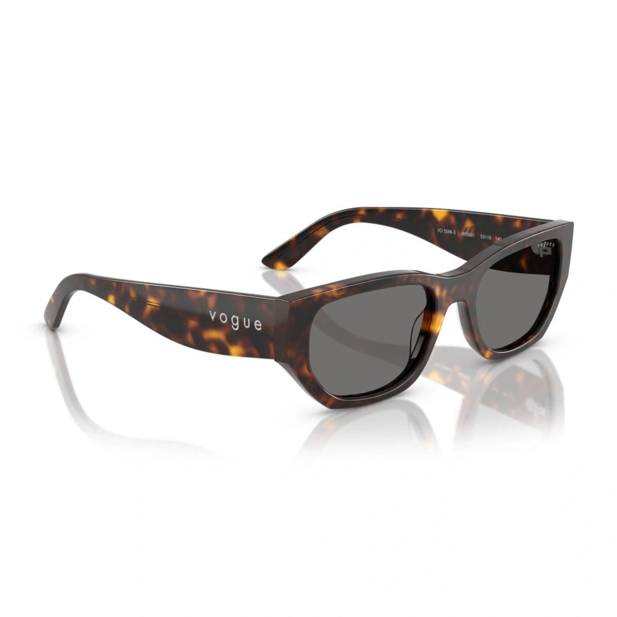 Luxury Vogue women's cat eye sunglasses with grey UV protection lenses