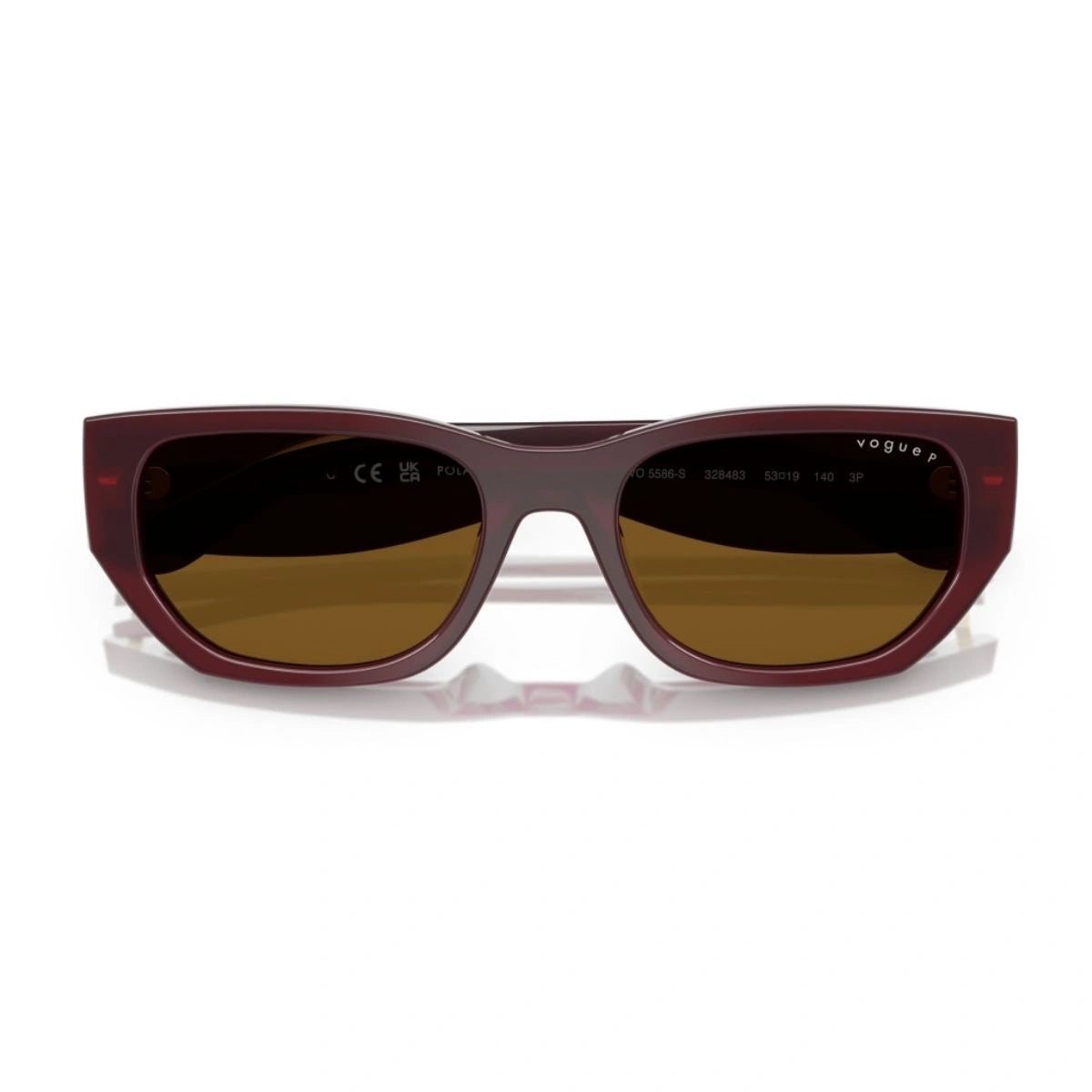 Refined VOGUE VO5586-S luxury eyewear with brown polarized lenses