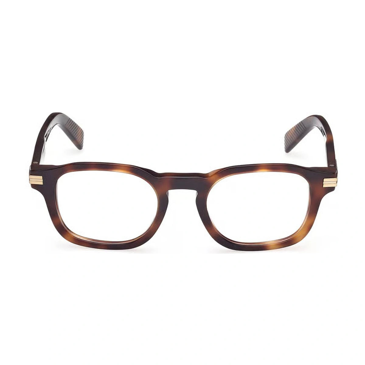 Zegna EZ5293 052 Havana geometric eyeglasses men