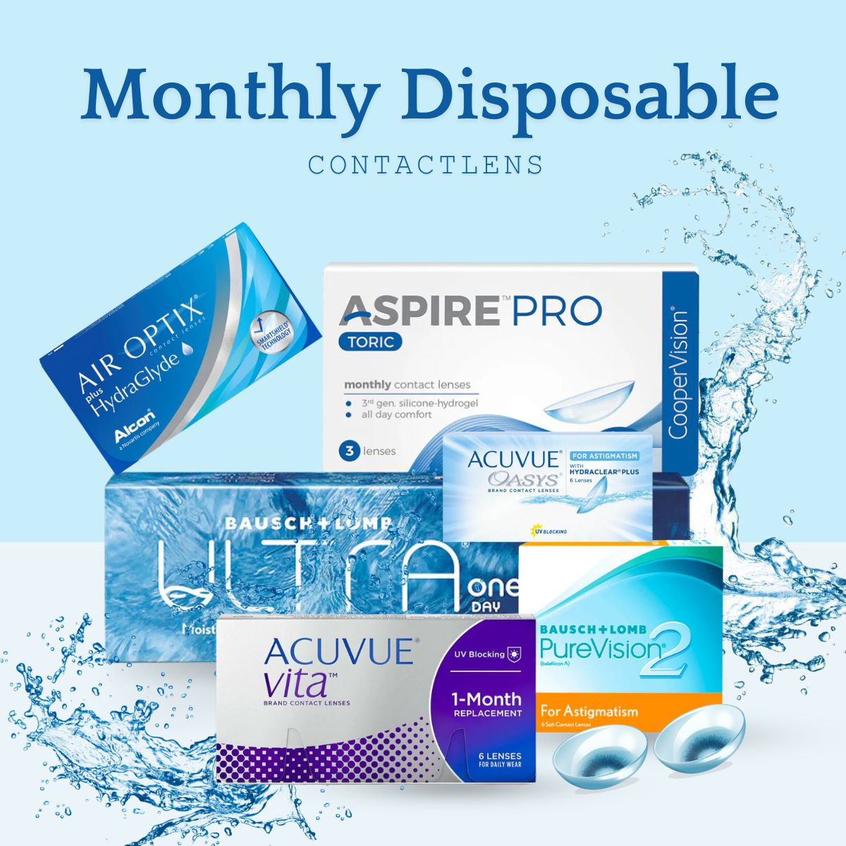 Contact Options Optorium | Monthly Disposable Contact Lenses | Branded & Color Options
