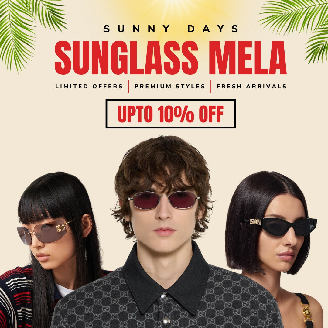 Best Sunny days sunglasses mela 2026 | summer sale on luxury sunglasses , trendy eyeglasses Branded eyewear | Best Summer offers on Branded sunglasses and Stylish optical glasses for men and women at Optorium Online India