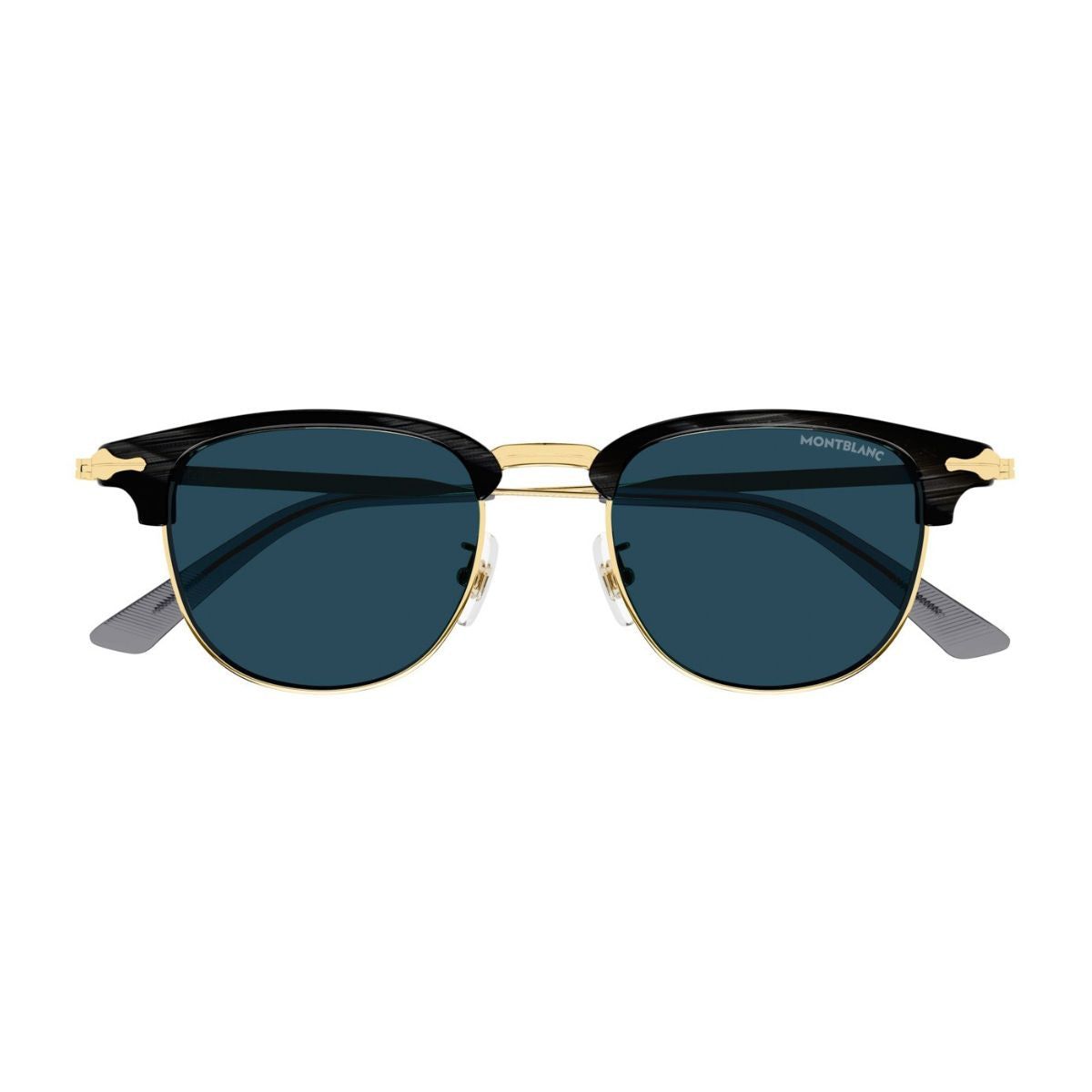 "Mont Blanc MB0364S 003 square sunglasses with blue UV lenses, online at Optorium."