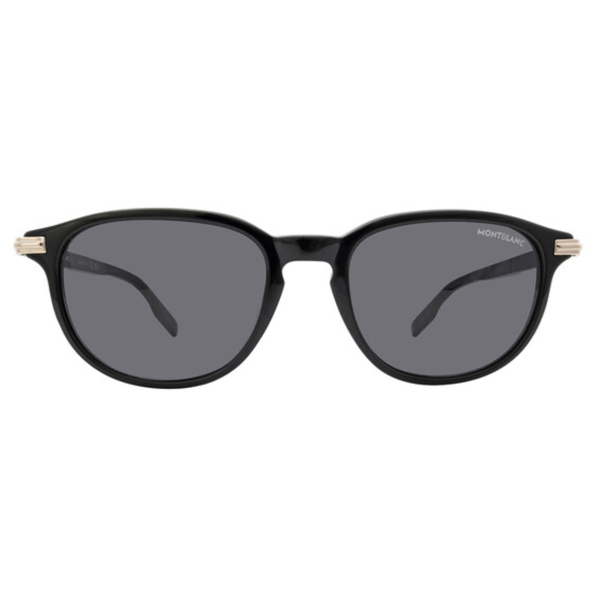 "Mont Blanc MB0276S sunglasses for men and women at Optorium. Stylish black and gold design, high-quality materials. Shop now for the ultimate summer look!"