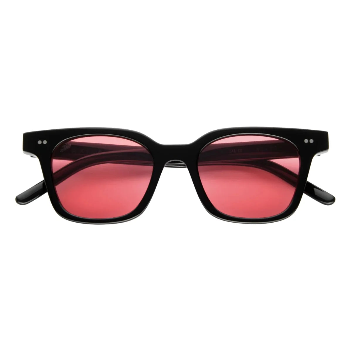 Akila Hi Fi sunglasses 2409 01 56 bold square frame and pink lenses at Optorium.