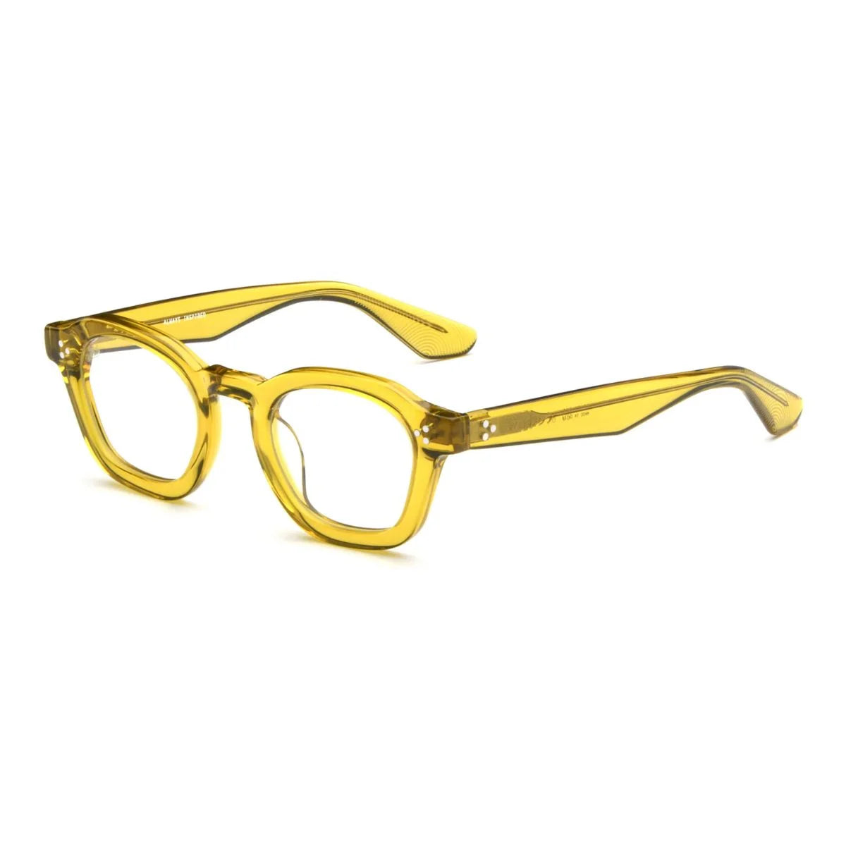 Explore Akila premium optical eyewear with the iconic transparent yellow Akila designer optical frame, stylish unisex Akila eyeglasses, modern square Akila glasses and luxury acetate construction trending now at optorium