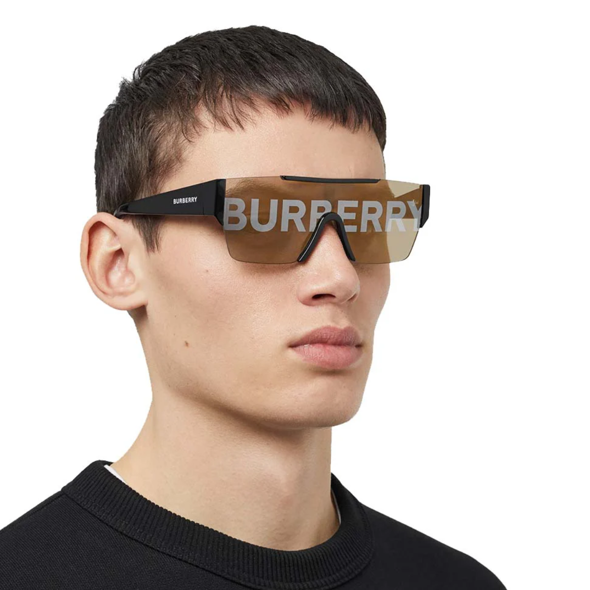 "Men Wearing Burberry 4291 3001 UV Protection Sunglass For Men"