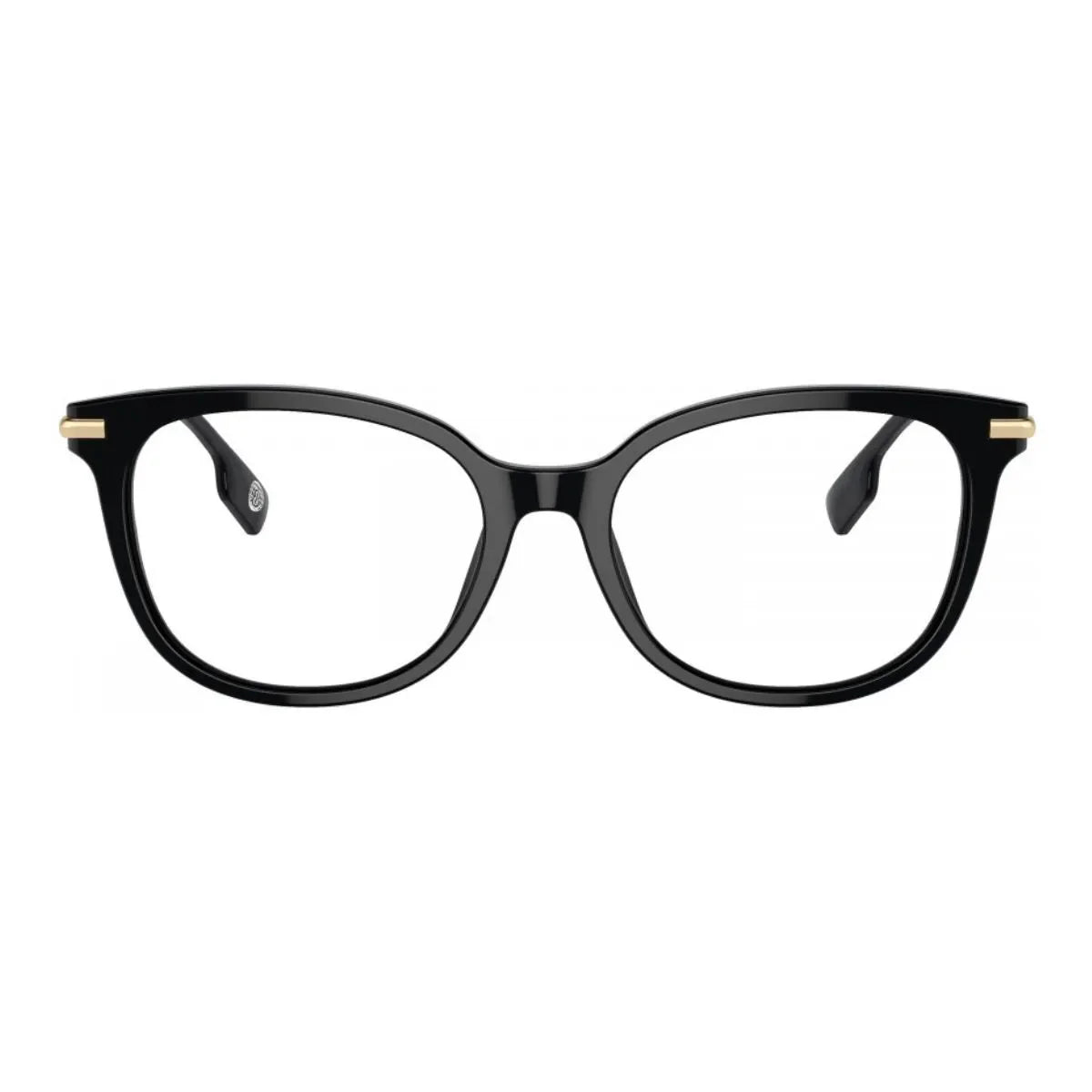 Burberry BE2391 3001 eyeglasses in classic black square design with full rim acetate and metal detailing, perfect for prescription lenses and everyday wear. Optorium