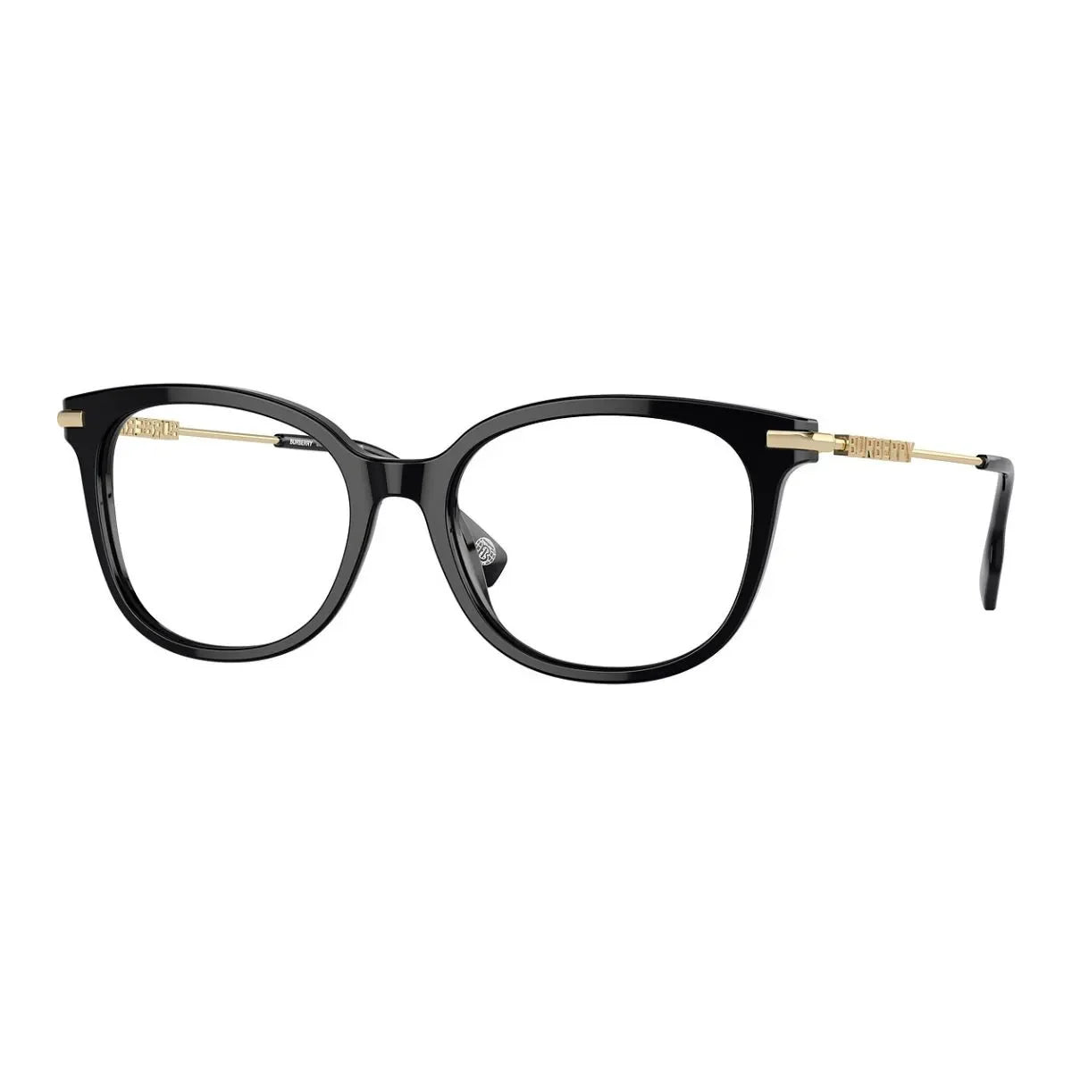 Burberry square acetate metal eyeglasses BE2391 with full rim frame, iconic black finish, and genuine luxury appeal for discerning eyewear lovers. Optorium