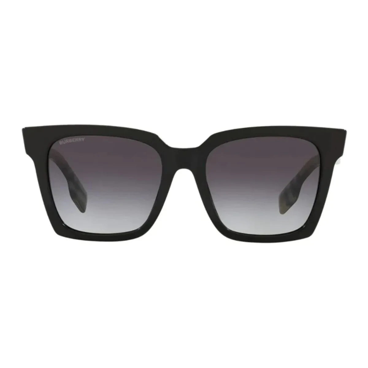 Explore Burberry acetate square sunglasses with UV protection in sleek black color, the perfect luxury eyewear choice for stylish women. Shop now at Optorium.